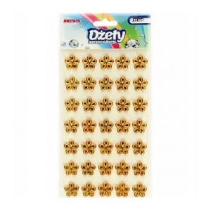 Dżety samoprzylepne Brewis Kwiatki 35szt, Złote